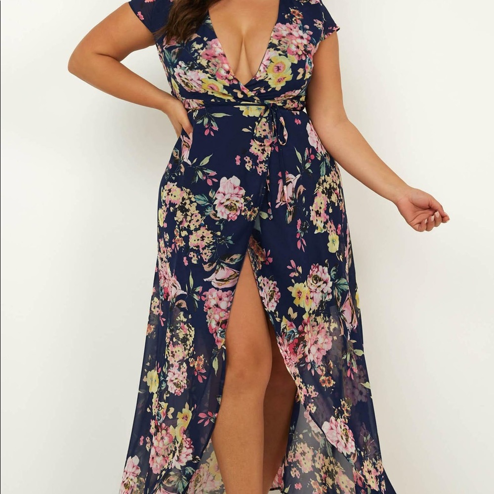 Floral Wrap Dress Never Worn